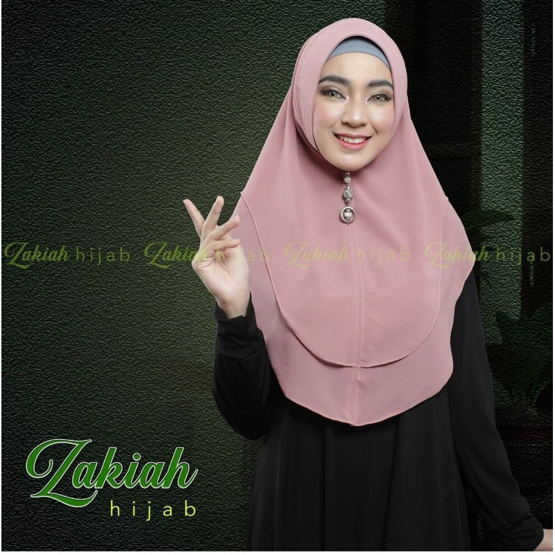 Hijab Oval mini polos plat besi Zakiah Hijab-original brand Zakiah Hijab.