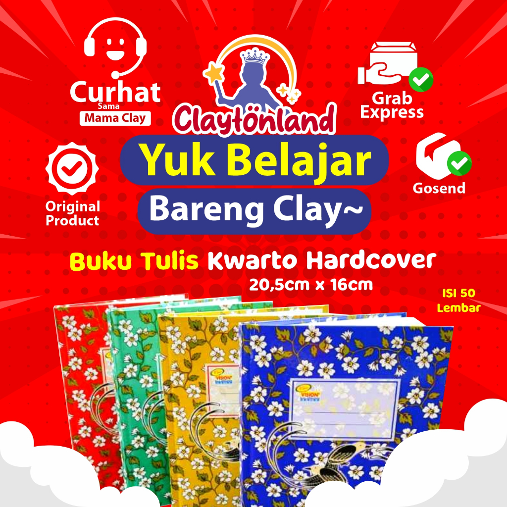 

Buku Tulis Kwarto Hardcover Vision 50 Lembar / Buku Akuntansi Hardcover Quarto Isi 50 Lembar