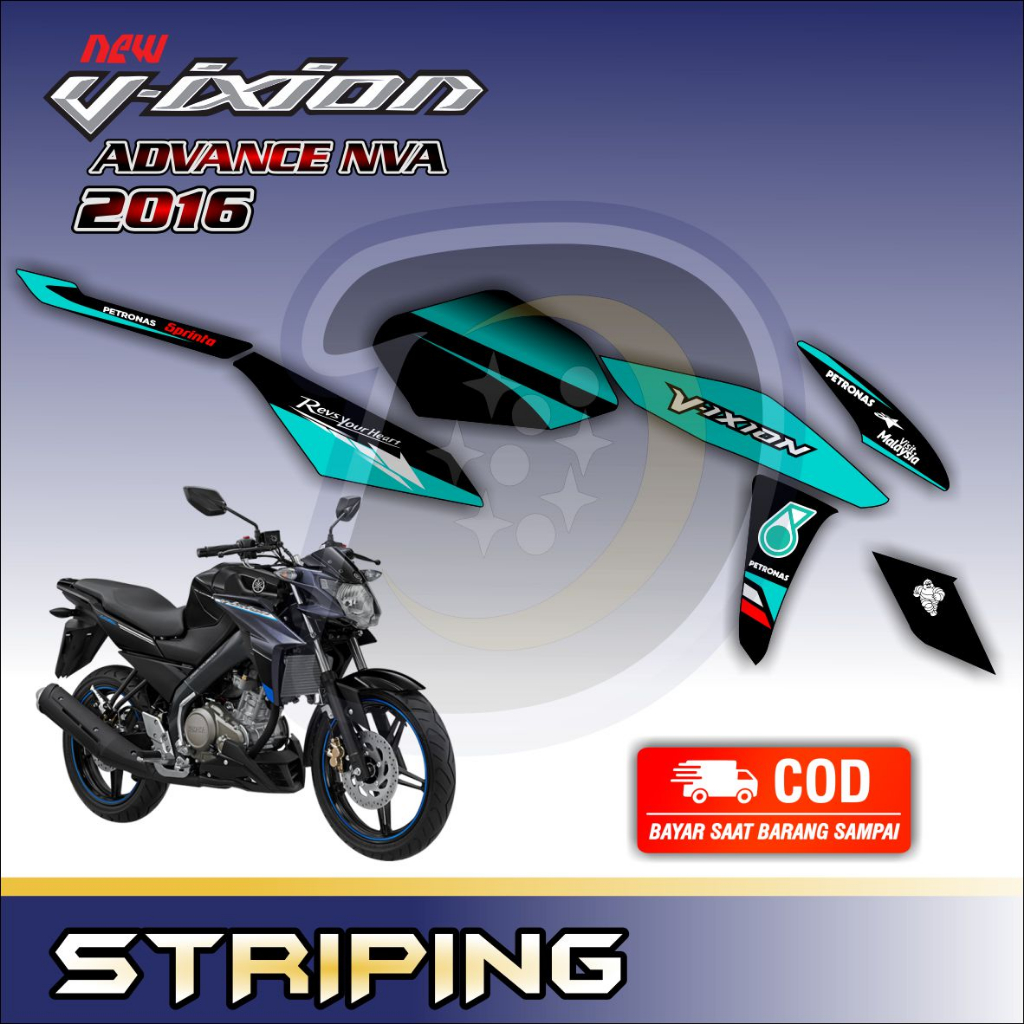 Striping Lis Vixion Advance 2016 Stiker Yamaha Vixion Nva Stiker Variasi Vixion Nva Petronas