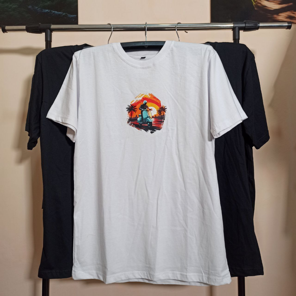 ATASAN COWOK KEKINIAN KAOS VESPA ORIGINAL KAOS VESPA BIRU EXTREME COTTON COMBED 30S BEST SELLER