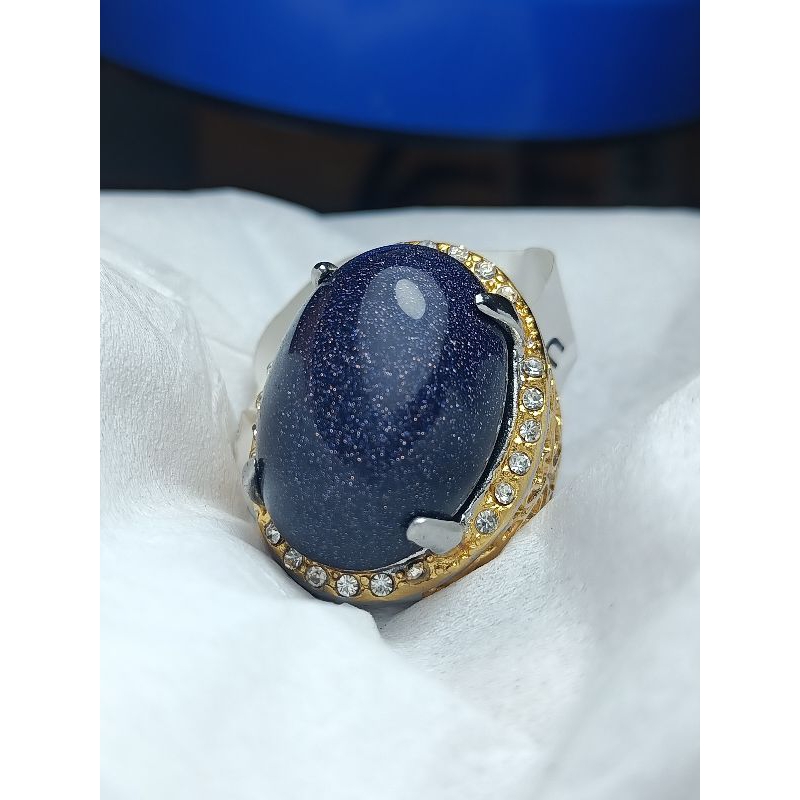 Batu cincin pasir mas biru natural