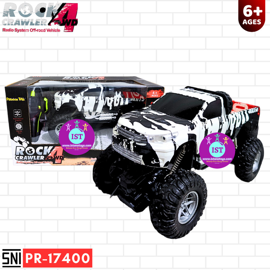 COM Mainan Mobil RC Rock Crawler 4D Skala 1 : 18 PR-17400