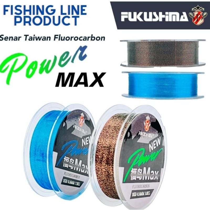 SENAR PANCING BINTIK FUKUSHIMA NEW POWER MAX FLUOROCARBON PANJANG 100M BAHAN TAIWAN - BENANG TALI KE