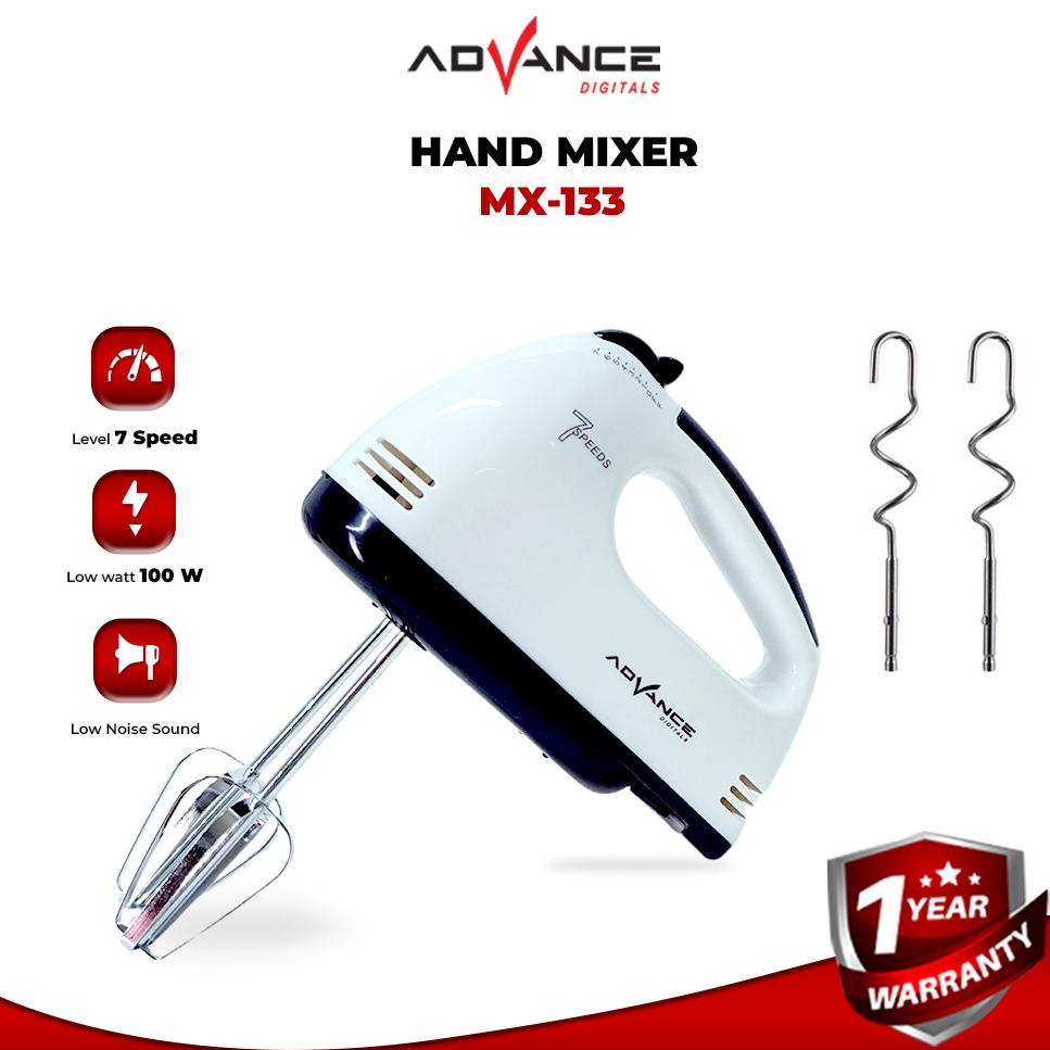 [Home Mart]Hand Mixer Advance Mx-133/Pengaduk Adonan Kue Advance Mx133 / Mixer Tangan Advance Mx133