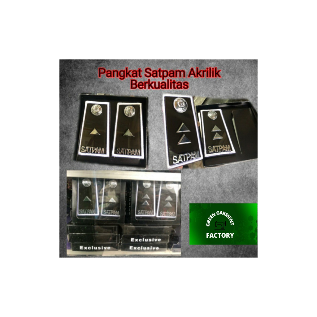 Atribut Pangkat Satpam Akrilik Security Terbaru Kelayakan Gada Pratama Berkualitas Murah Bandung