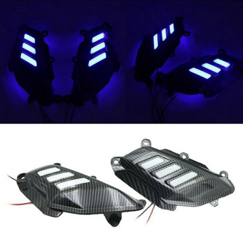 Cover Sirip Body Samping Carbon Lampu Nmax 2015-2019