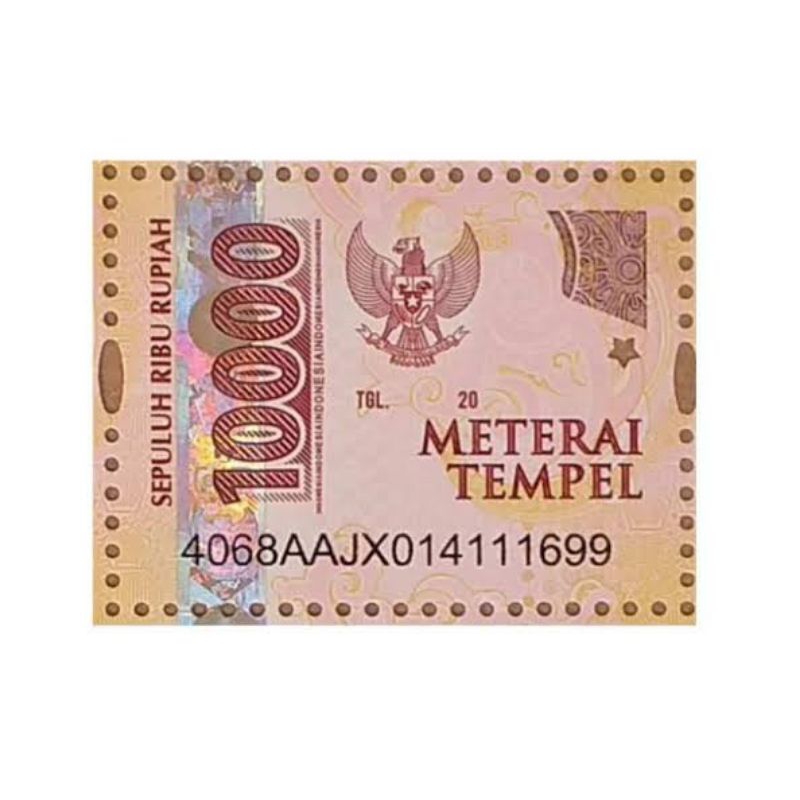 

MATERAI Tempel 10000 - MATERAI 10RB Asli Original Pos Indonesia