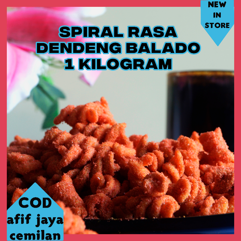 

Makaroni spiral rasa dendeng balado gurih pedas killoan 1 kg afif jaya cemilan