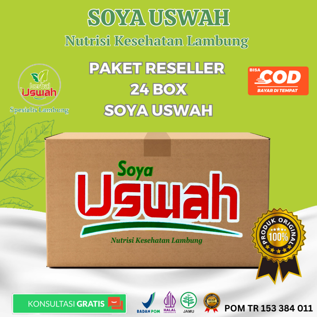 Paket Reseller SOYA USWAH 24 Box - Solusi Atasi Sakit Maag GERD Asam Lambung Tukak Lambung Iritasi R