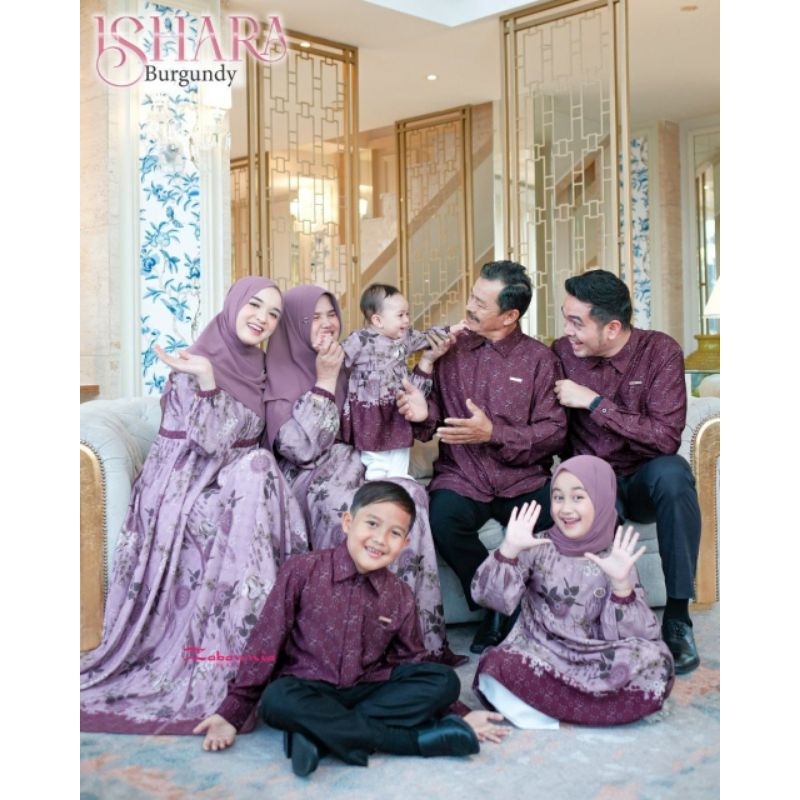 [PRE-ORDER] Ishara sarimbit by Zabannia/ Ishara family set/ Sarimbit lebaran 2024/ gamis motif/ gami