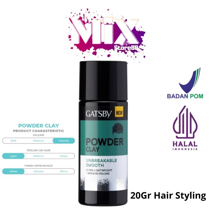 Hair Powder Gatsby 20gr Gatsby Powder Clay Unbreakable Smooth