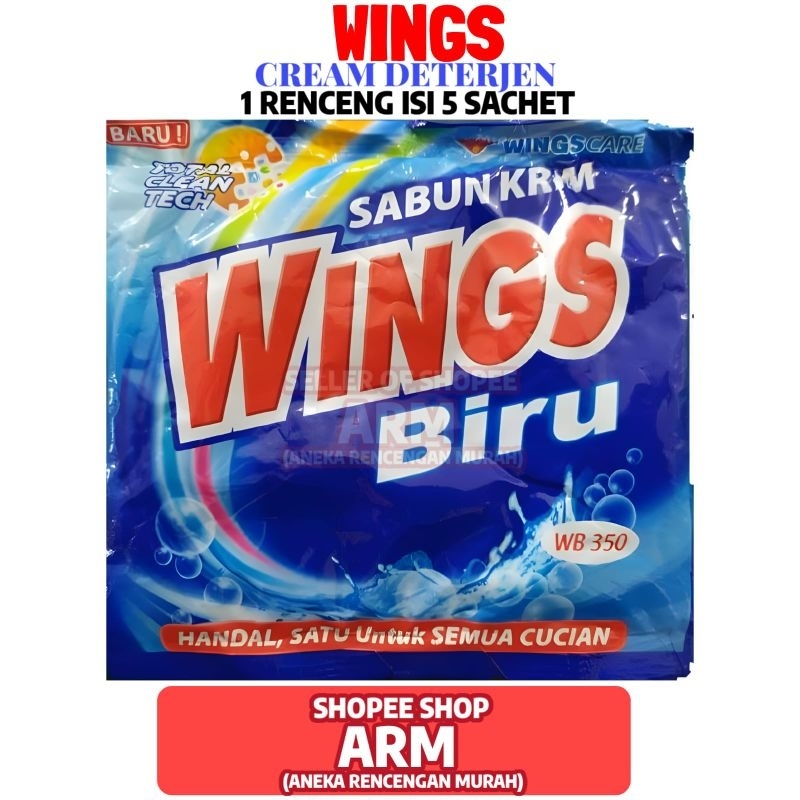 Sabun Krim Colek Wings Biru 67GR 1 Renceng Isi 5 Sachet