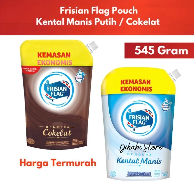 

Frisian Flag Pouch Kental Manis Putih / Coklat 545g