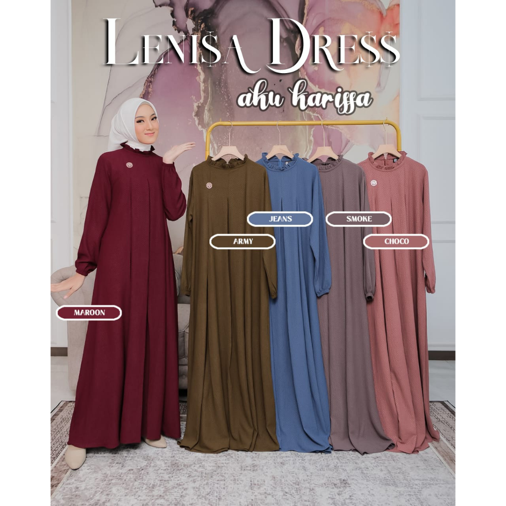 Lenisa Dress Bahan Crinkle Original by Aku Karissa