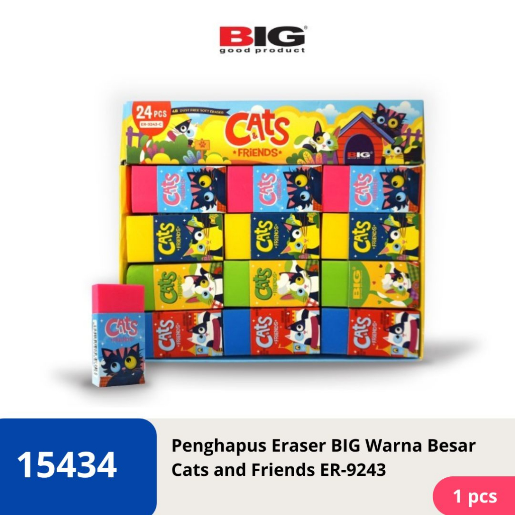 

Penghapus / Eraser BIG Warna Besar Cats and Friends ER-9243