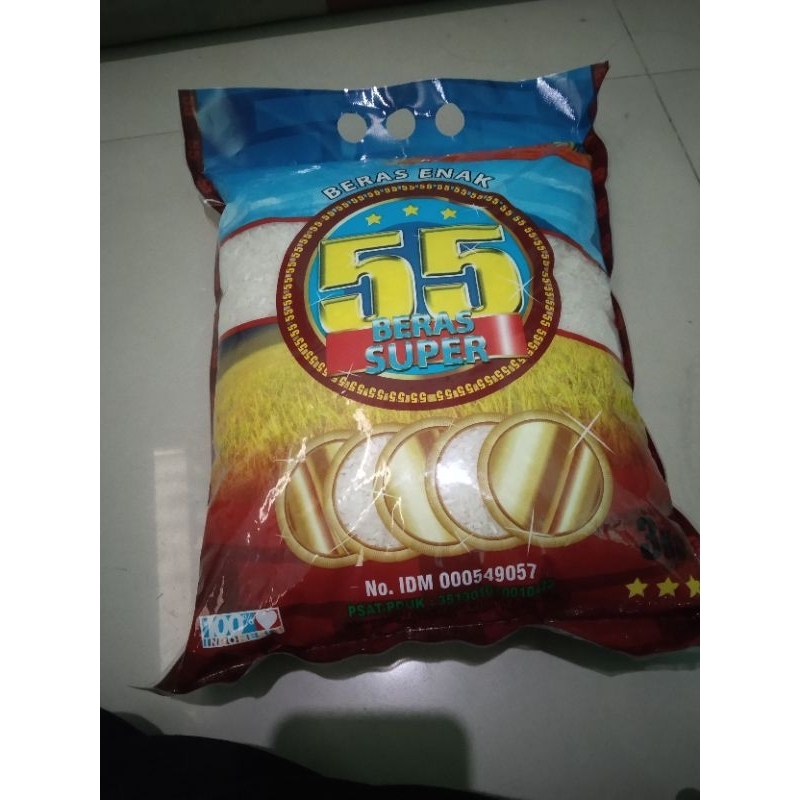 

beras 55 kemasan 3kg