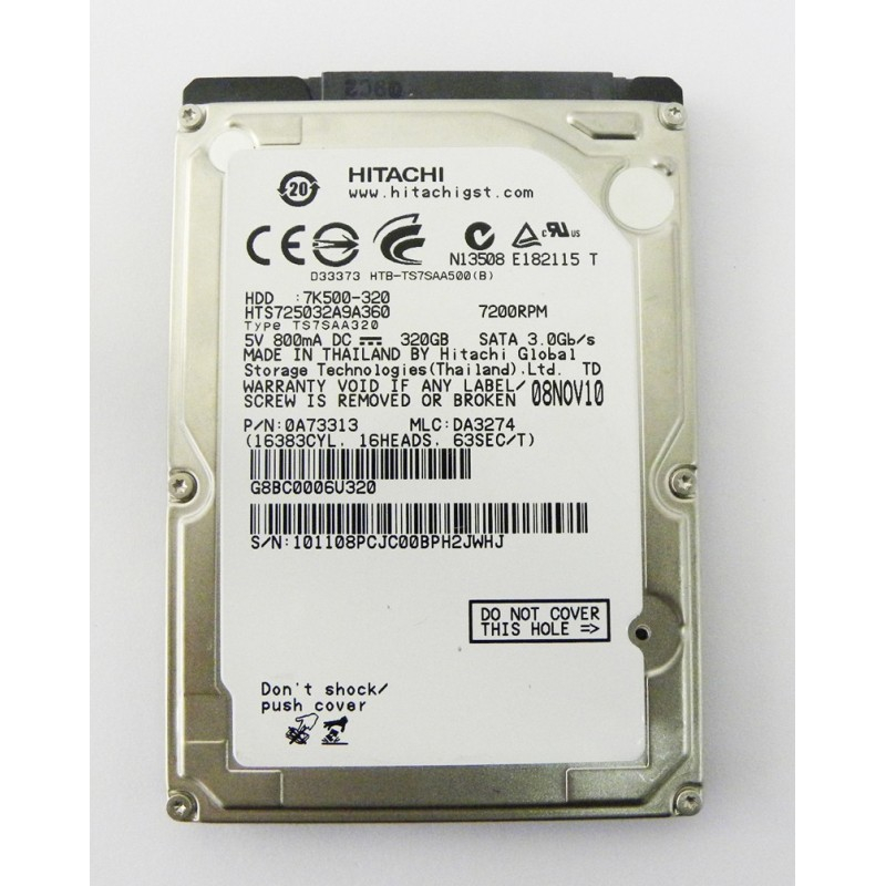 HDD Hardisk Laptop Hitachi 320GB