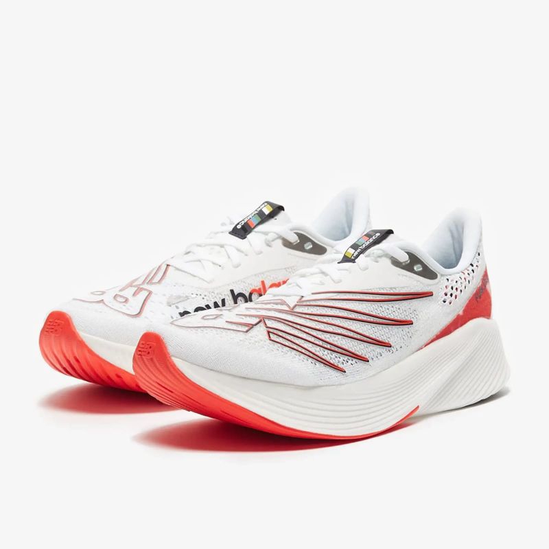 NEW BALANCE FUELCELL RC ELITE V2 WHITE NEO FLAME ORIGINAL - SEPATU NEW BALANCE FUELCELL ORIGINAL FUL