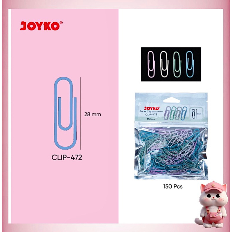 

N78 Joyko Paper Clip Color 472 / Penjepit Kertas Klip Warna Warni untuk Kantor Sekolah