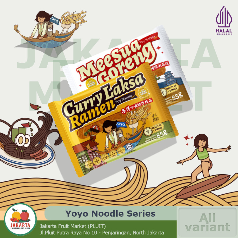 

Yoyo Noodle Series Mee sua goreng / Curry Laksa Ramen