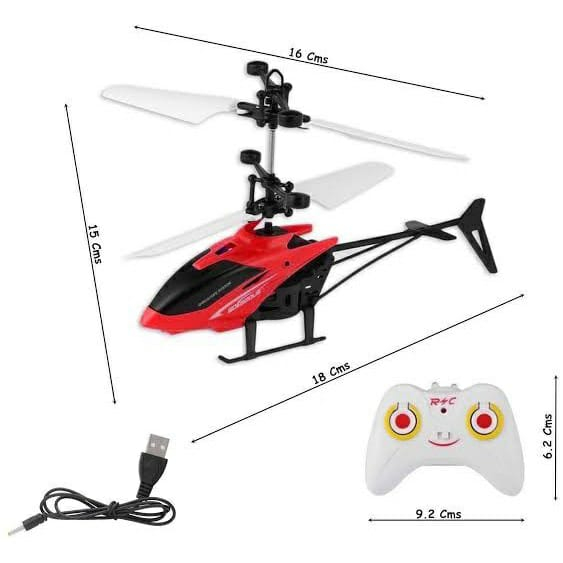 cuci gudang mainan helikopter remote control dan sensor tangan usb cas / mainan anak pesawat terbang