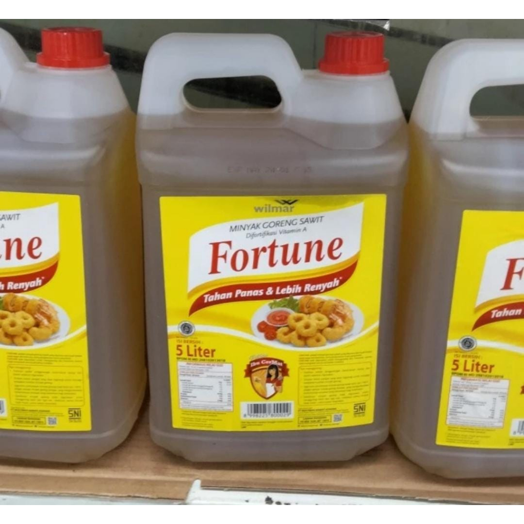 MINYAK GORENG FORTUNE 5 LITER JERIGEN (1 DUS ISI 4 JERIGEN)
