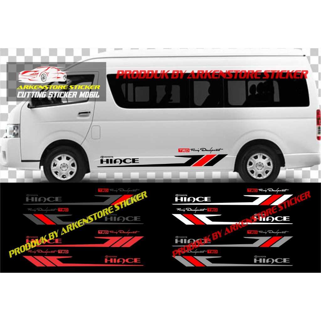 STICKER STIKER MOBIL HIACE CUTTING STICKER LIST BODY SAMPING MOBIL TOYOTA HIACE