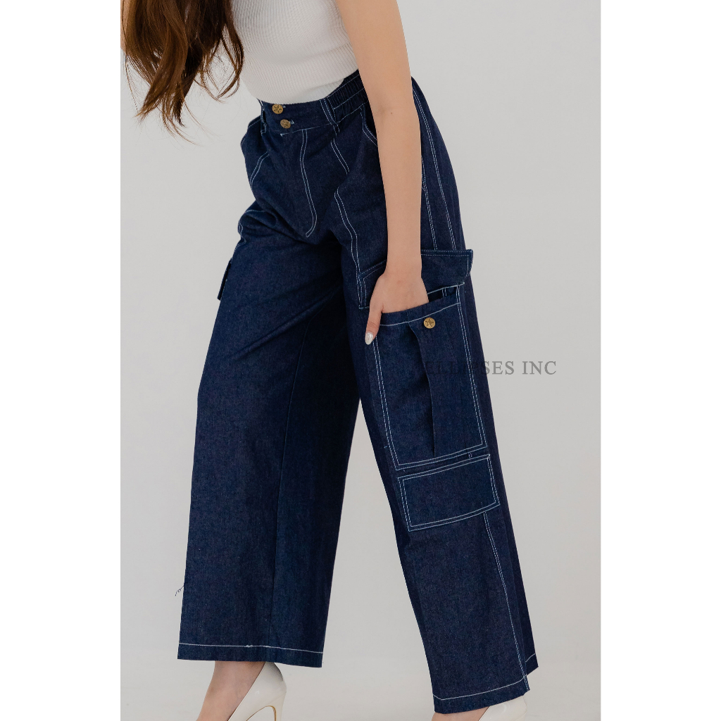 ELLIPSES INC Celana Jeans Cargo Wanita/Celana Jeans Cargo Style Y2K/Celana Jeans Wanita/Minji Cargo 