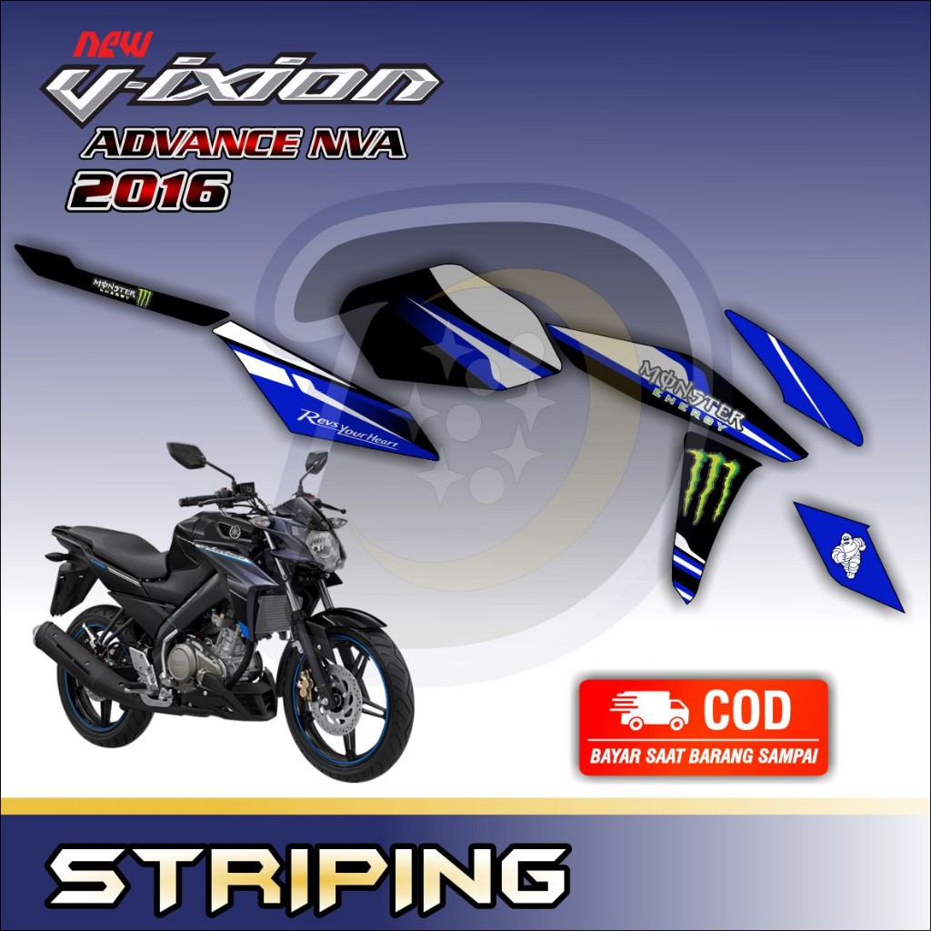 Striping Lis Vixion Advance 2016 Stiker Yamaha Vixion Nva Stiker Variasi Vixion Nva ME Type 2