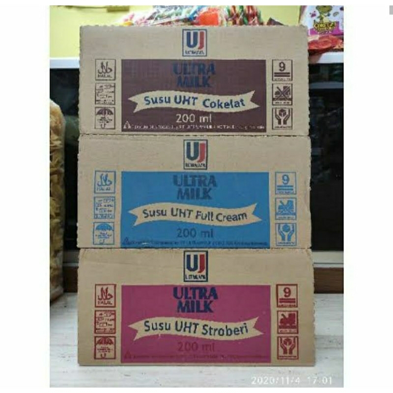 

Susu Ultramilk kemasan 200 ml aneka rasa 1 dus