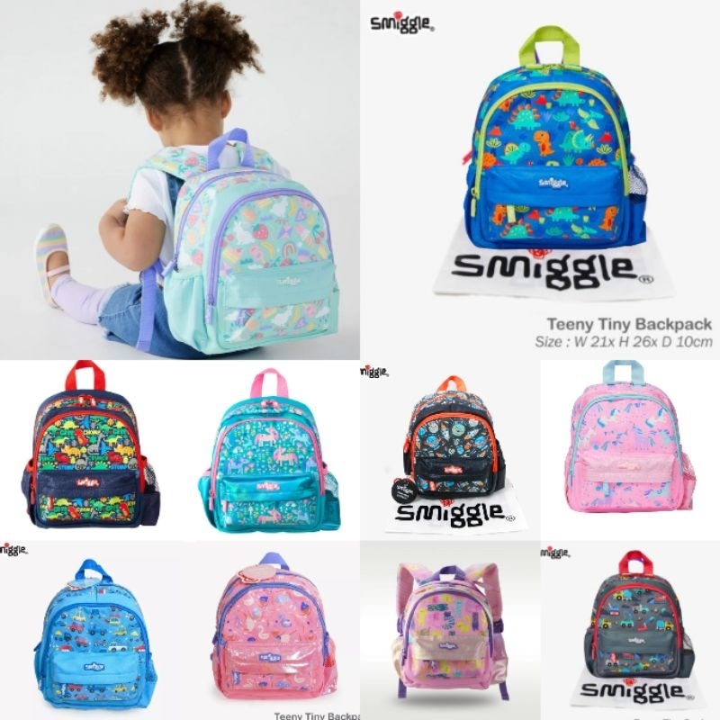 Smiggle Glide Teeny Tiny backpack umur 2-3 tahun