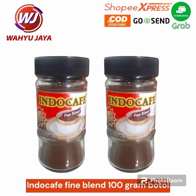 

Indocafe fine blend dan original blamd 100 gram botol