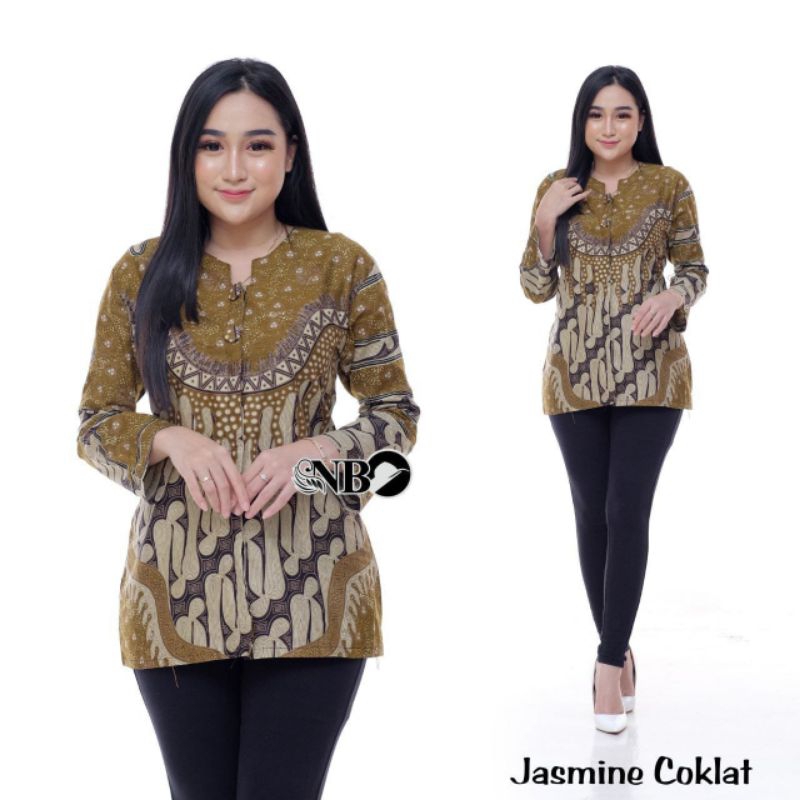 BAJU BATIK WANITA MODERN MONALISA GENES M,L,XL asli PEKALONGAN