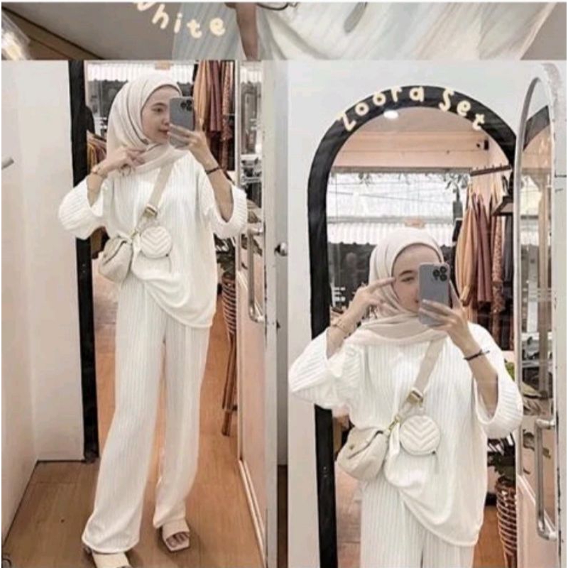 ZOORA APRIL KNIT ONE SET WANITA TERBARU （KODE B）