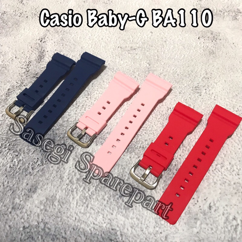 Strap Tali Jam Tangan Casio Baby-G Baby G BA110 Ba-110 BA 110 Tali Rubber Baby-G