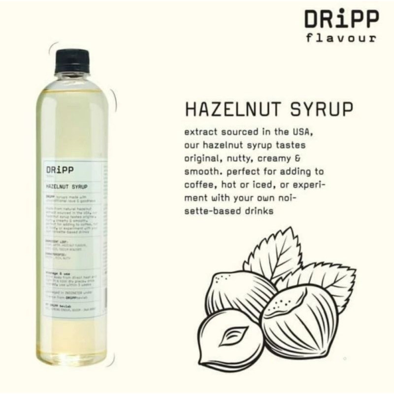 

DRIPP Hazelnut Syrup- Sirup Hazelnut 760ml