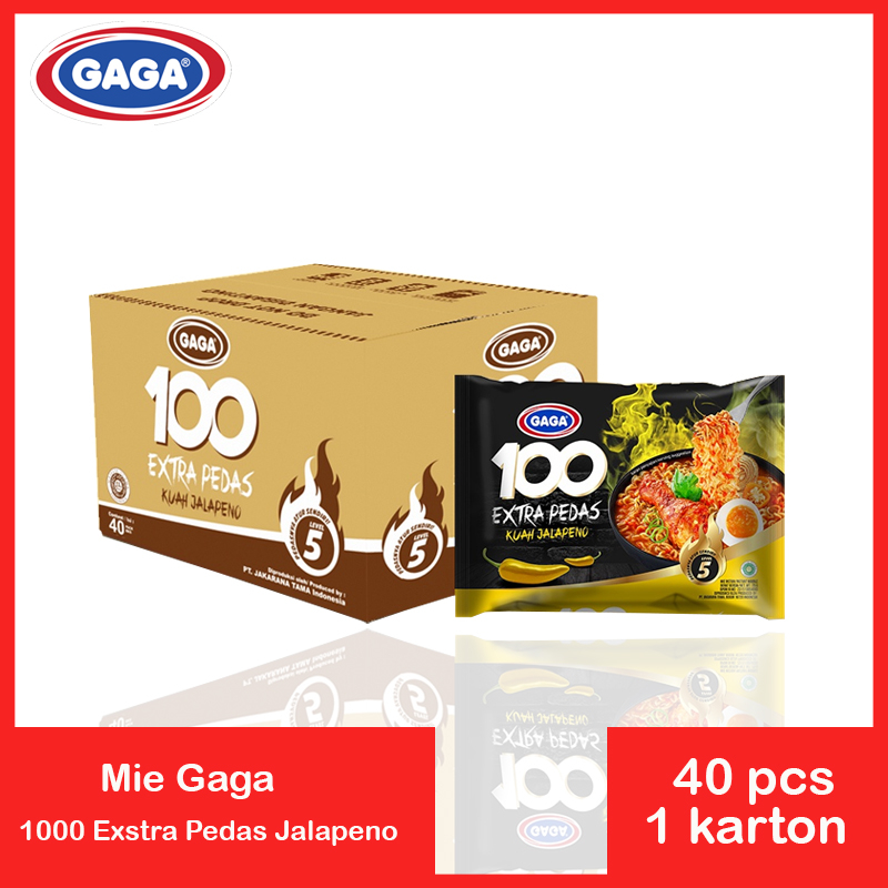 

Gaga Mie 100 Kuah Exstra Pedas Jalapeno 1 Karton / 40 pcs / 75 gr / Best Seller / Mie Instan Viral / Paket Reseller