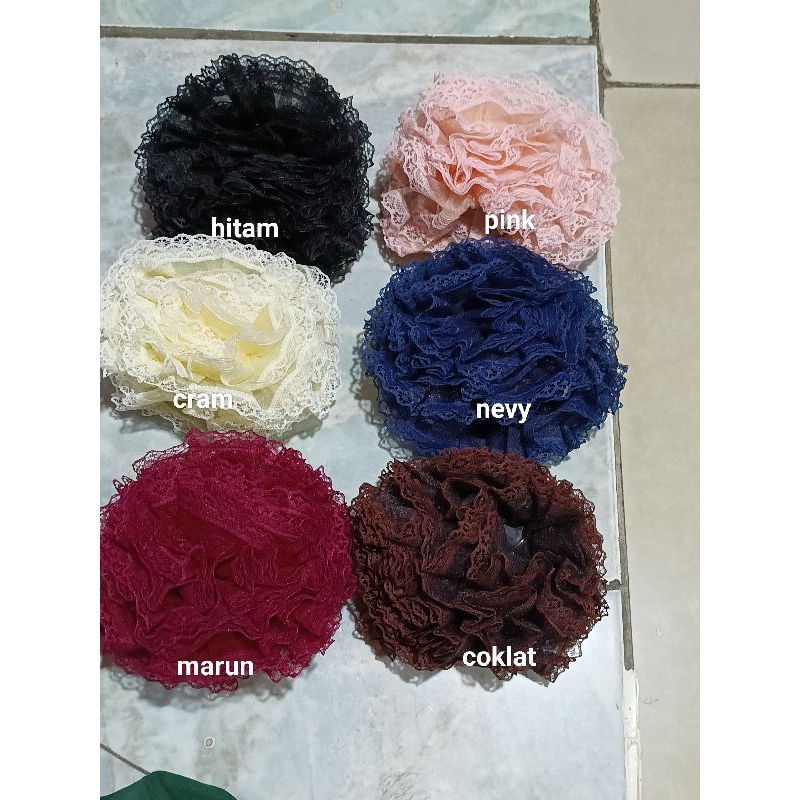 Jepit Cepol Renda Bunga-Jepit Rambut Murah