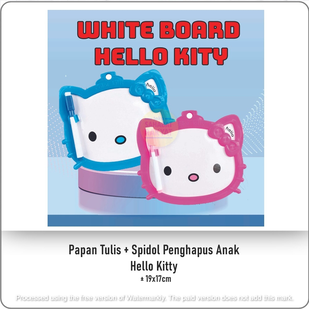 

Edukatif Papan Tulis Bolak Balik Hello Kitty + Spidol Penghapus Anak
