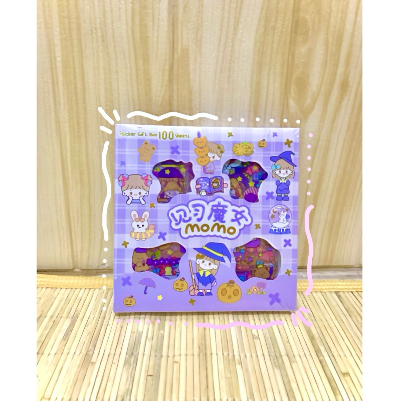 

MOMO sticker 100 lembar ungu
