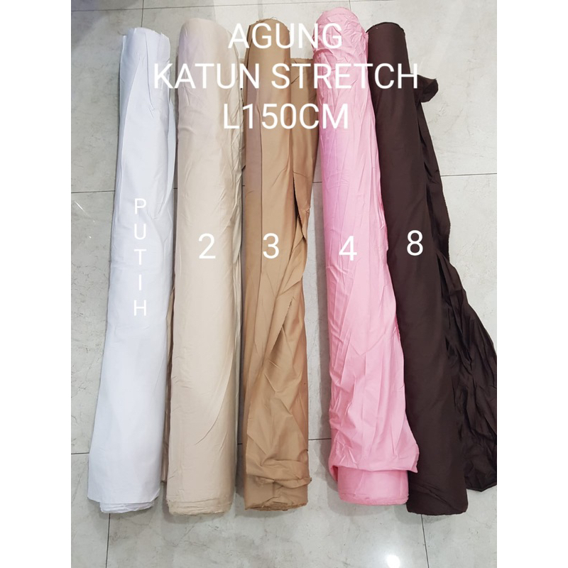 KAIN KATUN STRETCH  KAHATEX COTTON STRETCH / MELAR / KAIN KEMEJA, BAJU KOKO, CELANA, Lebar 1,5m harg