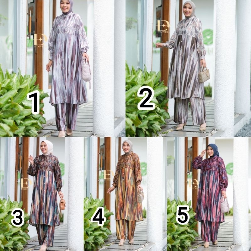 (p1a+) DLOVERA BIANKA Baju Setelan Celana one set Bianca set By D'Lovera. Nazra Sha