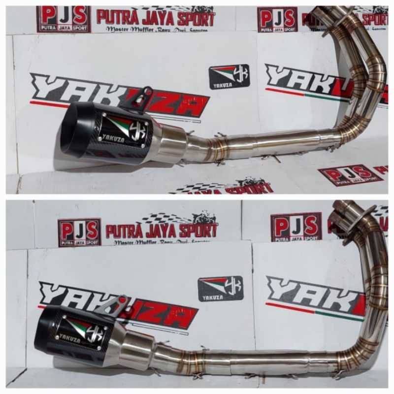 knalpot full system yakuza h2 for ninja fi,cbr250rr, r25 dll pnp