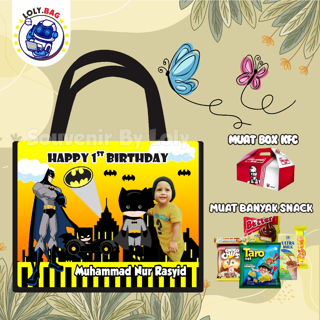

TAS ULANG TAHUN TERLARIS TEMA BATMAN / GOODIE BAG ULTAH