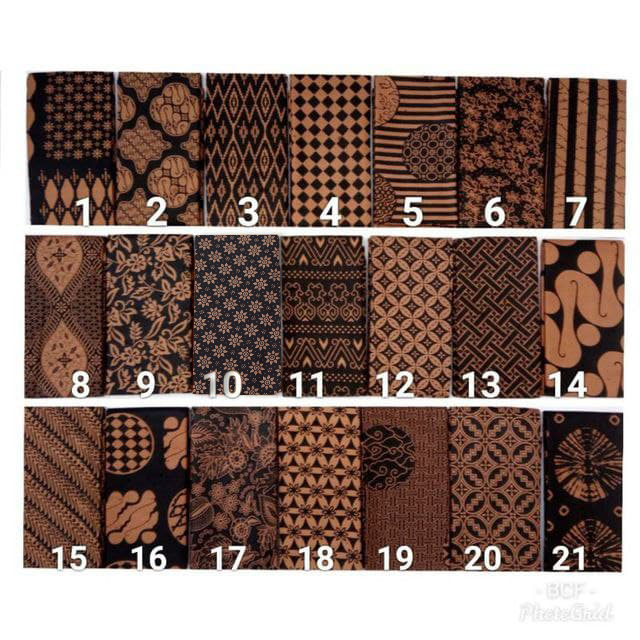 Kain Batik Coklatan Banyak Variasi Motif | Kain Batik Pekalongan