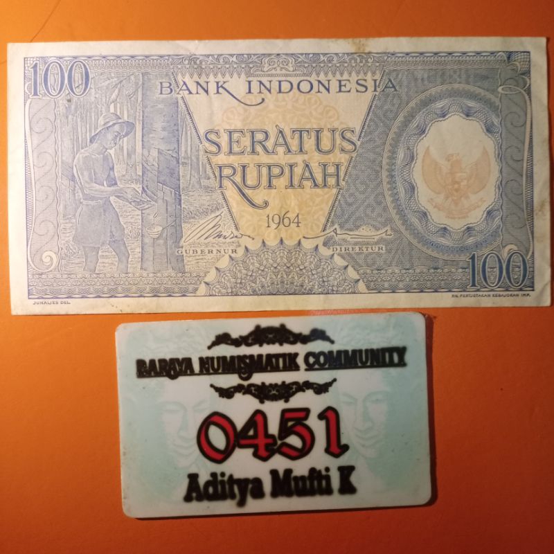 uang Kuno Indonesia 100 rupiah seri pekerja biru
