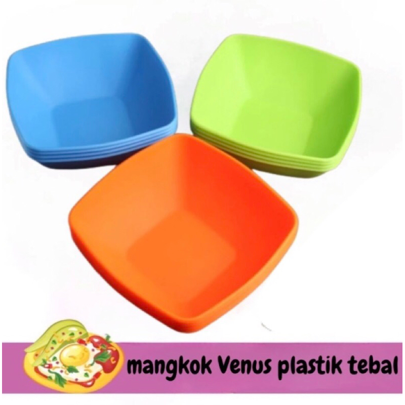 KH Mangkok Segi Plastik Venus XL Tebal