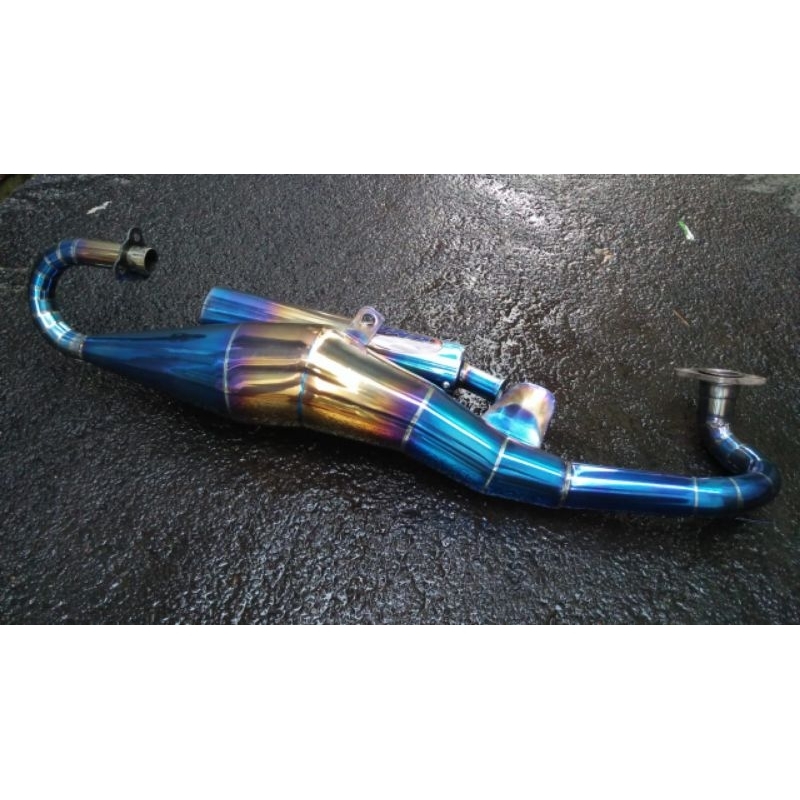 Knalpot Exzos Suzuki V100, Address,Sepia , Bahan Stainles Type lobser Matic2tak
