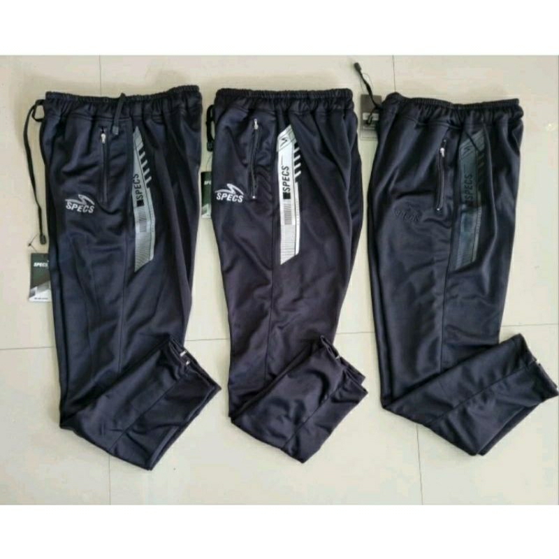 celana olahraga panjang pria specs abu & trackpants SPECS / trening slimfit bahan scuba tebal halus 