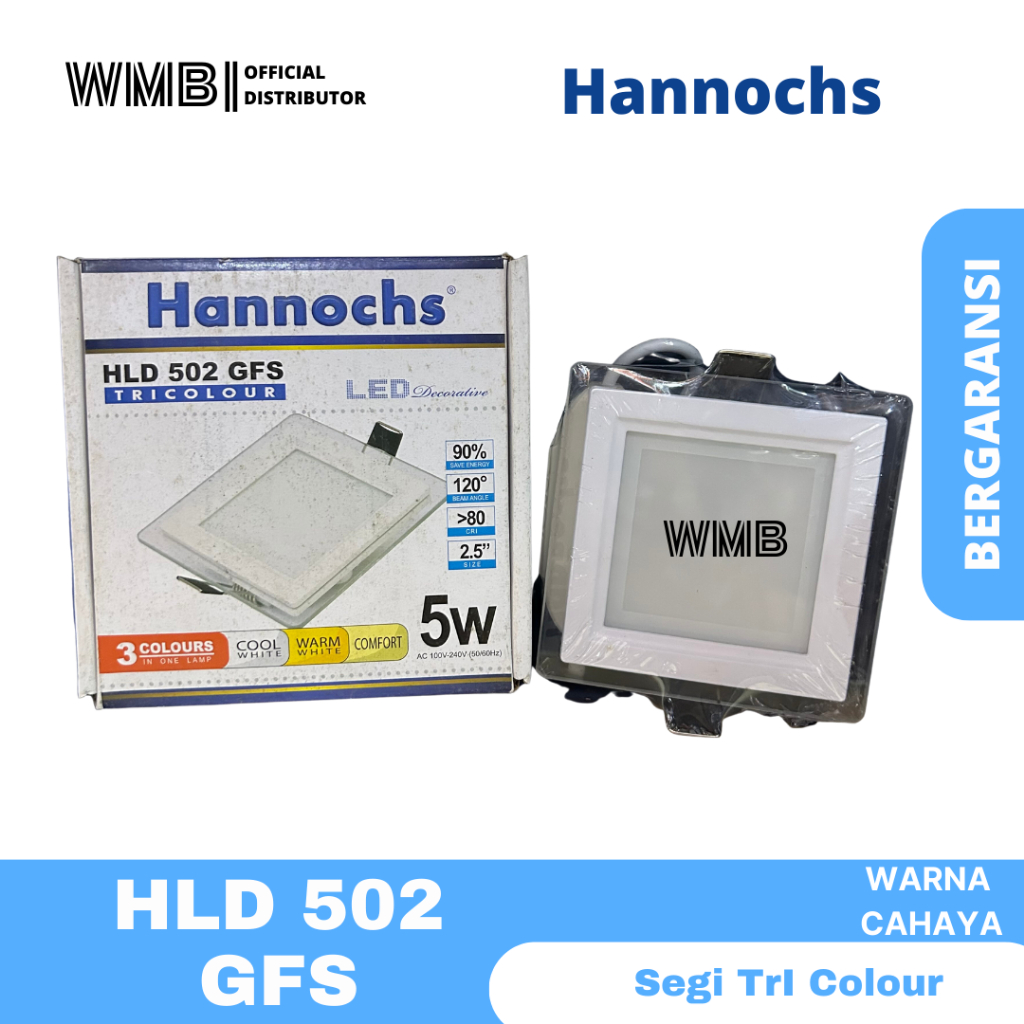 Lampu HLD 502 GFS Segi Tricolour Hannochs LED Decorative IB